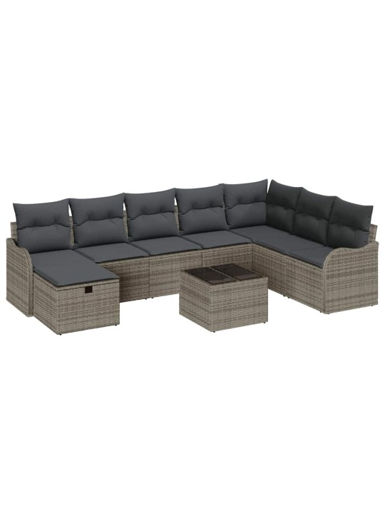 Aia diivanikomplekt padjaga 9 tk hall 287.5 x 177.5 x 85 cm