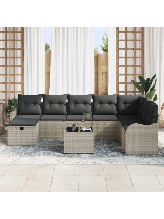 Aia diivanikomplekt 9 tk helehall 287.5 x 177.5 x 85 cm