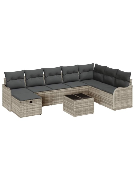Aia diivanikomplekt 9 tk helehall 287.5 x 177.5 x 85 cm