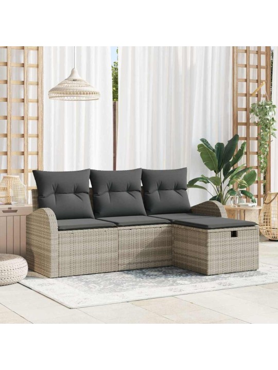 Aia diivanikomplekt padjaga 4 tk helehall 179 x 117 x 85 cm