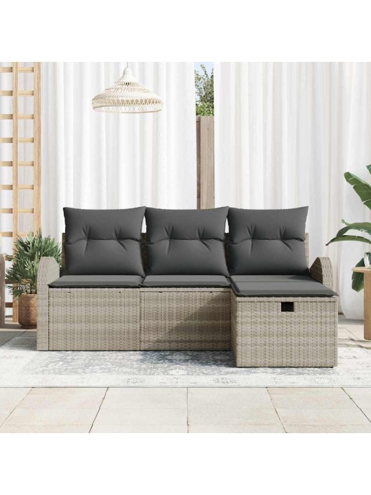 Aia diivanikomplekt padjaga 4 tk helehall 179 x 117 x 85 cm