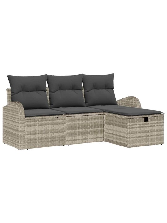 Aia diivanikomplekt padjaga 4 tk helehall 179 x 117 x 85 cm
