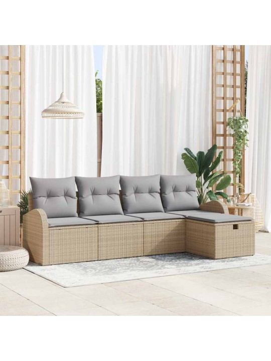Aia diivanikomplekt 5 tk beež ja helehall 234 x 117 x 85 cm