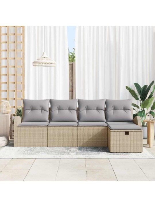 Aia diivanikomplekt 5 tk beež ja helehall 234 x 117 x 85 cm