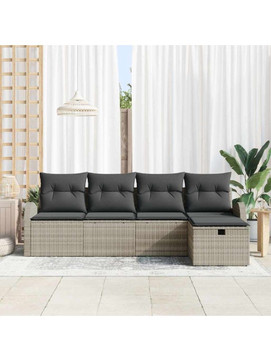 Aia diivanikomplekt padjaga 5 tk helehall 234 x 117 x 85 cm