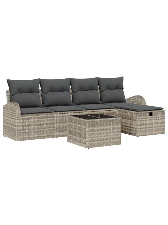 Aia diivanikomplekt padjaga 6 tk helehall 234 x 117 x 85 cm