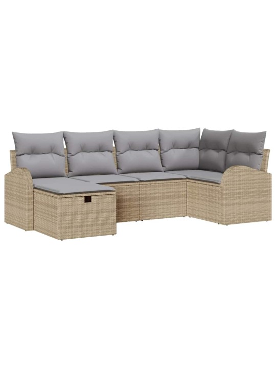 Aia diivanikomplekt 6 tk beež ja helehall 234 x 124 x 85 cm