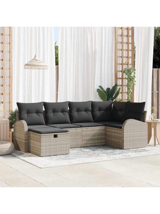 Aia diivanikomplekt padjaga 6 tk helehall 234 x 124 x 85 cm