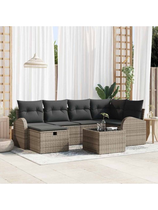 Aia diivanikomplekt 7 tk hall 234 x 124 x 85 cm polürooster