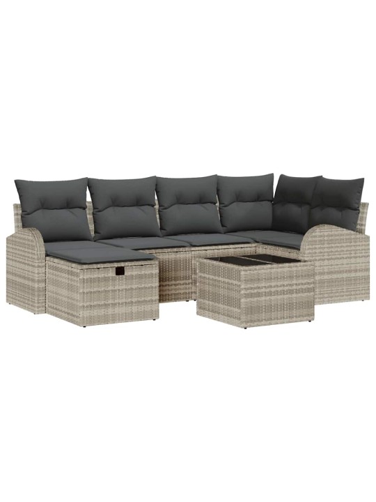 Aia diivanikomplekt padjaga 7 tk helehall 234 x 124 x 85 cm
