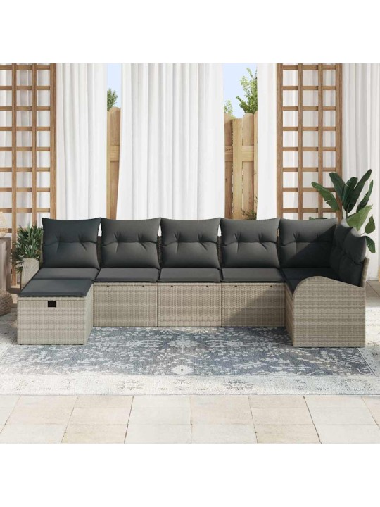 Aia diivanikomplekt padjaga 7 tk helehall 289 x 124 x 85 cm