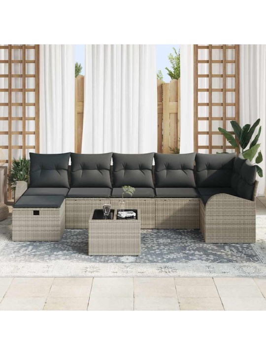 Aia diivanikomplekt padjaga 8 tk helehall 289 x 124 x 85 cm