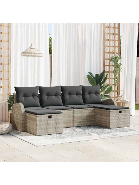 Aia diivanikomplekt padjaga 6 tk helehall 234 x 117 x 85 cm
