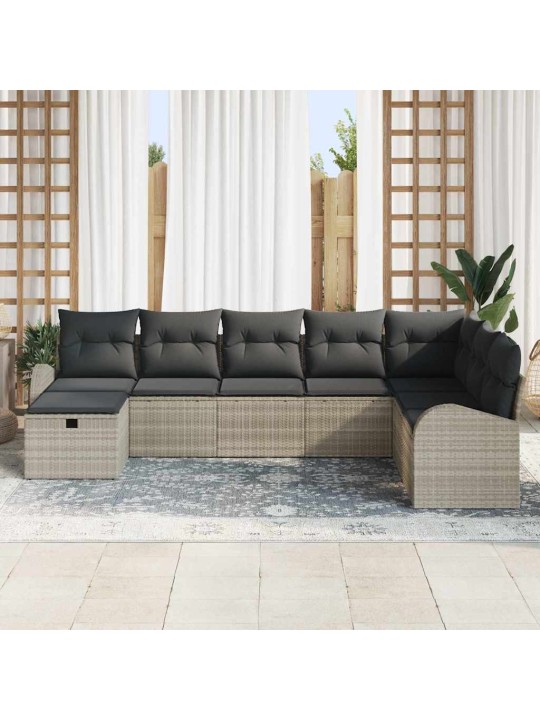 Aia diivanikomplekt padjaga 8 tk helehall 289 x 179 x 85 cm