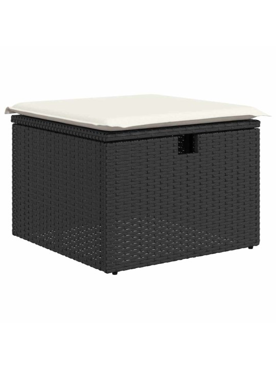 Aia diivanikomplekt 4 tk must ja kreemjas 175 x 117 x 85 cm