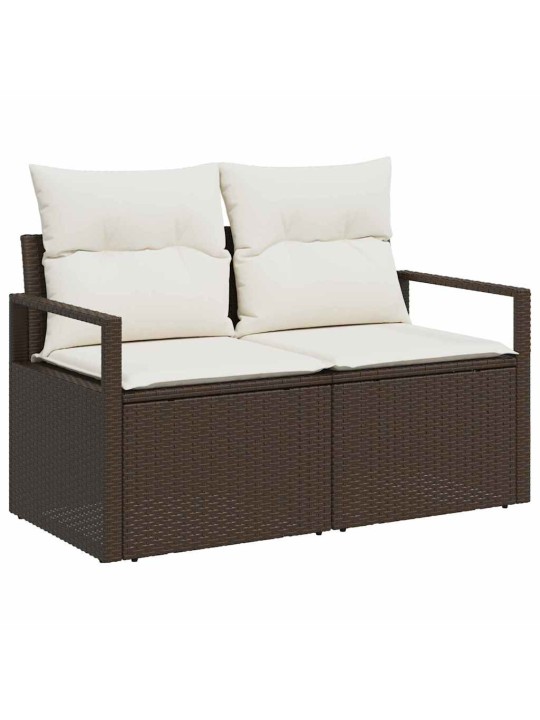 Aia diivanikomplekt 4 tk pruun ja kreemjas 175 x 117 x 85 cm