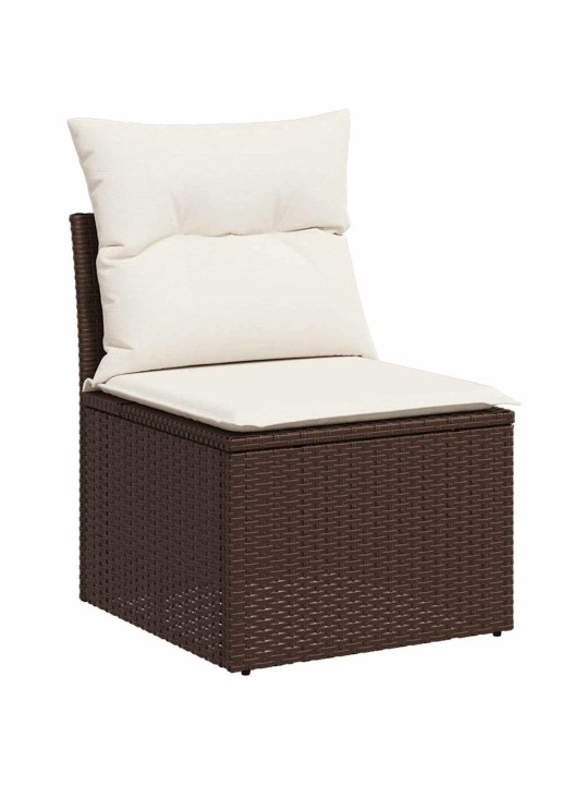 Aia diivanikomplekt 4 tk pruun ja kreemjas 175 x 117 x 85 cm