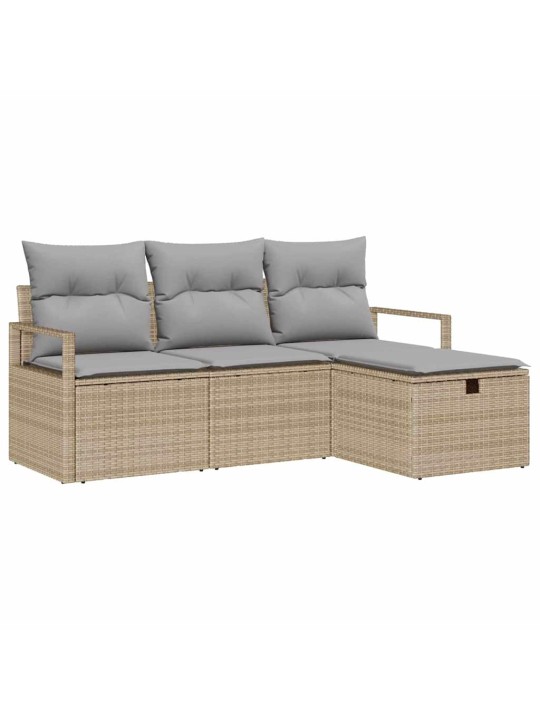 Aia diivanikomplekt 4 tk beež ja helehall 175 x 117 x 85 cm