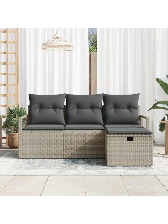 Aia diivanikomplekt padjaga 4 tk helehall 175 x 117 x 85 cm