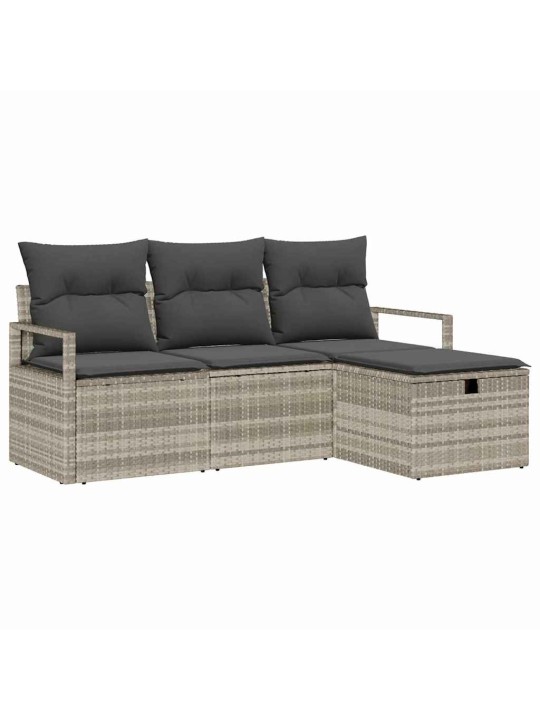 Aia diivanikomplekt padjaga 4 tk helehall 175 x 117 x 85 cm
