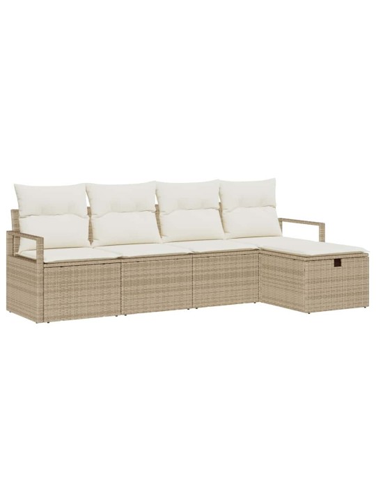 Aia diivanikomplekt 5 tk beež ja kreemjas 230 x 117 x 85 cm