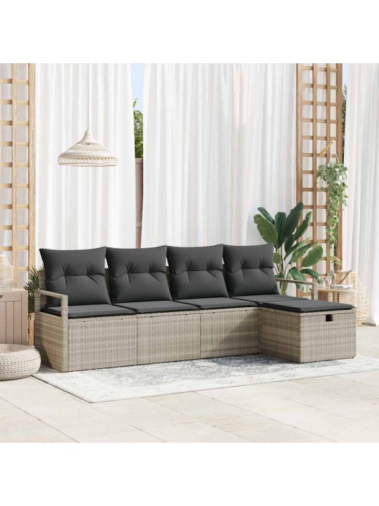 Aia diivanikomplekt padjaga 5 tk helehall 230 x 117 x 85 cm