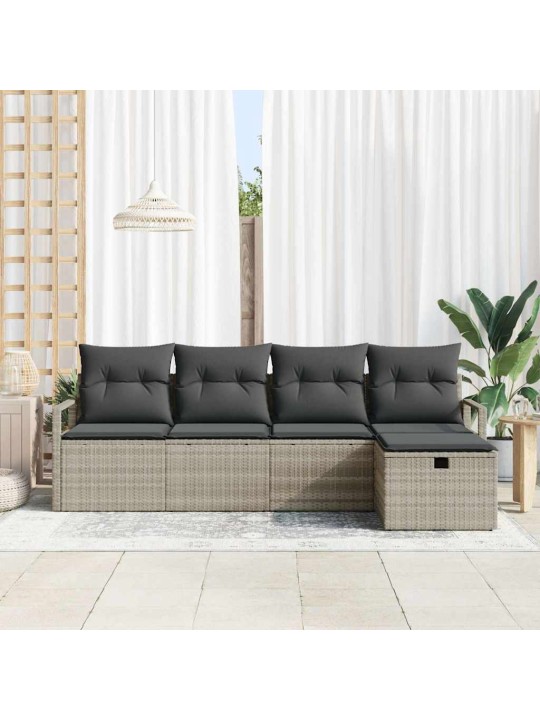 Aia diivanikomplekt padjaga 5 tk helehall 230 x 117 x 85 cm