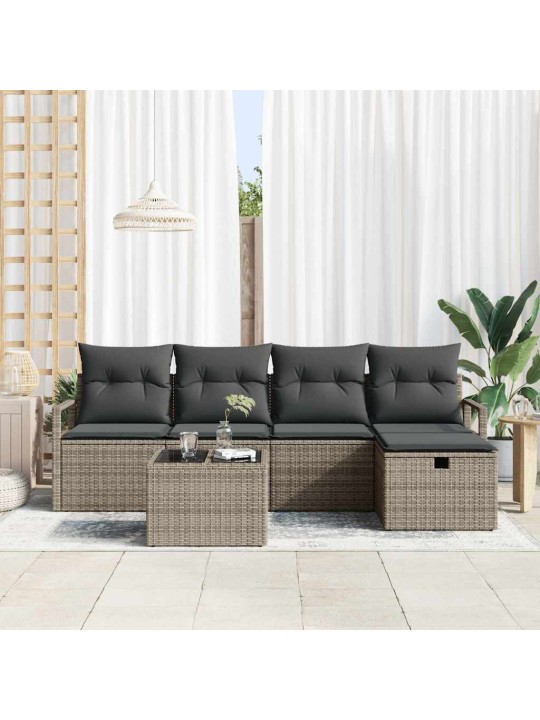 Aia diivanikomplekt 6 tk hall 230 x 117 x 85 cm polürooster