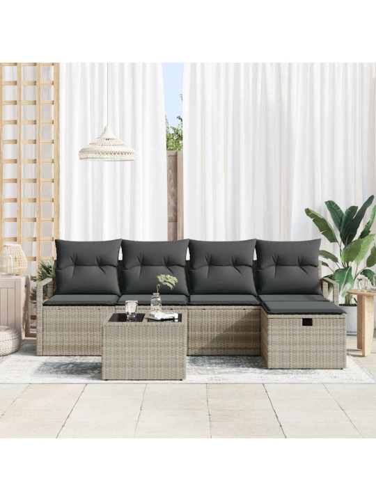 Aia diivanikomplekt padjaga 6 tk helehall 230 x 117 x 85 cm