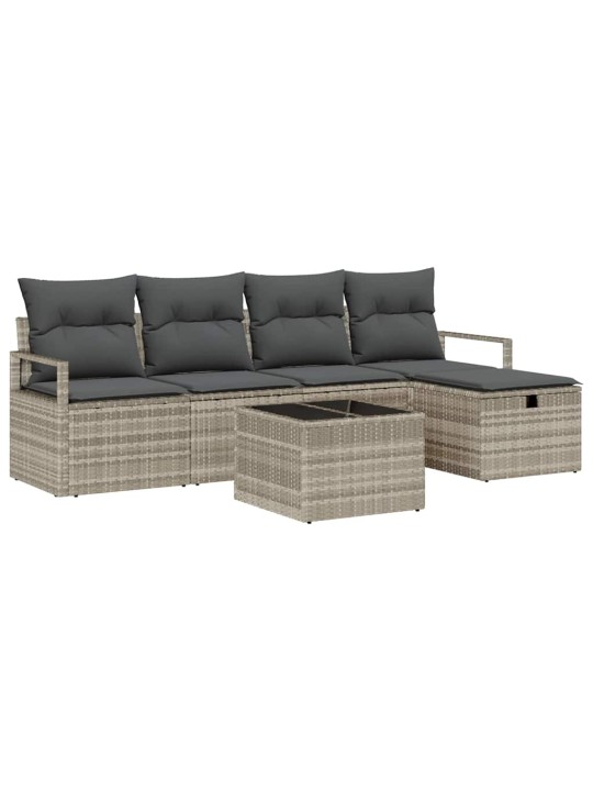 Aia diivanikomplekt padjaga 6 tk helehall 230 x 117 x 85 cm