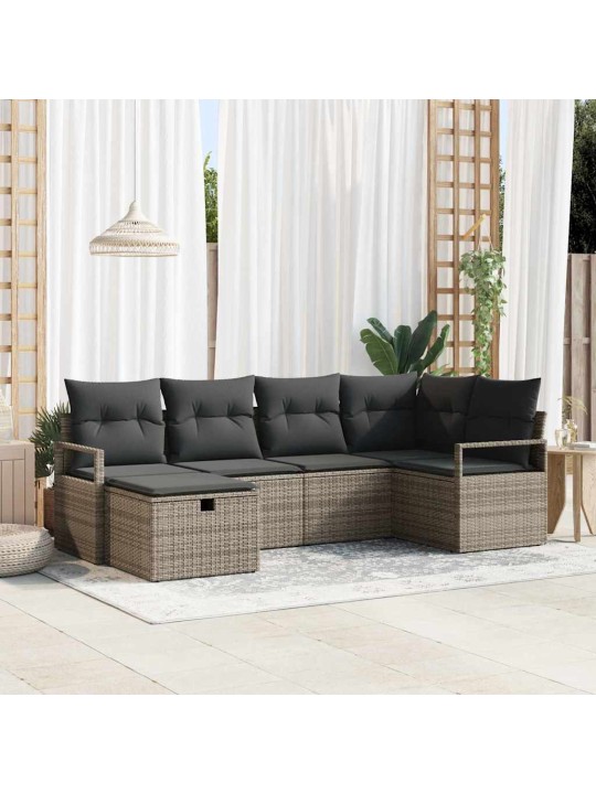 Aia diivanikomplekt 6 tk hall 232 x 122 x 85 cm polürooster
