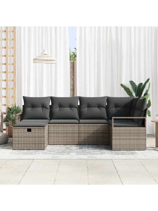Aia diivanikomplekt 6 tk hall 232 x 122 x 85 cm polürooster