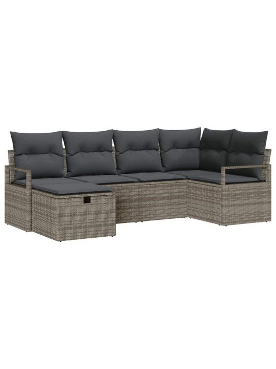 Aia diivanikomplekt 6 tk hall 232 x 122 x 85 cm polürooster