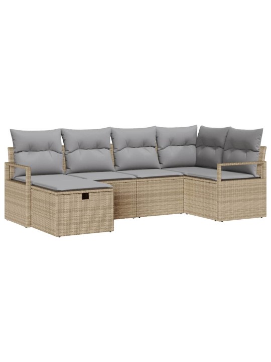 Aia diivanikomplekt 6 tk beež ja helehall 232 x 122 x 85 cm