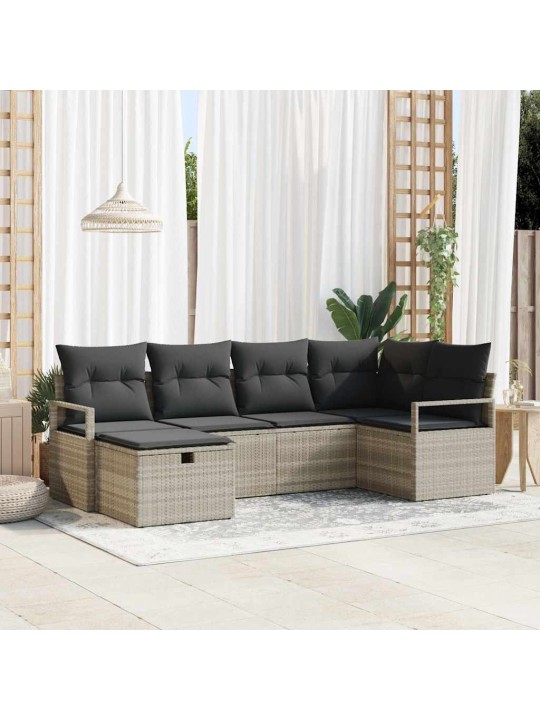 Aia diivanikomplekt padjaga 6 tk helehall 232 x 122 x 85 cm