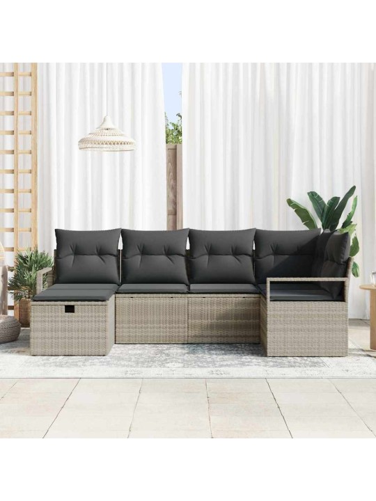 Aia diivanikomplekt padjaga 6 tk helehall 232 x 122 x 85 cm