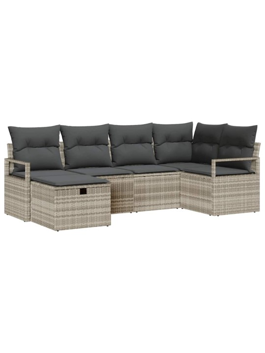 Aia diivanikomplekt padjaga 6 tk helehall 232 x 122 x 85 cm
