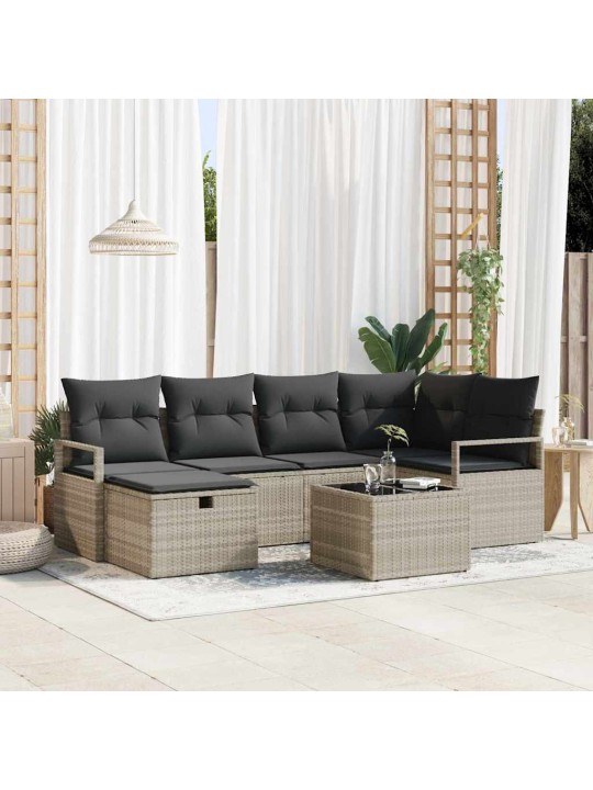 Aia diivanikomplekt padjaga 7 tk helehall 232 x 122 x 85 cm