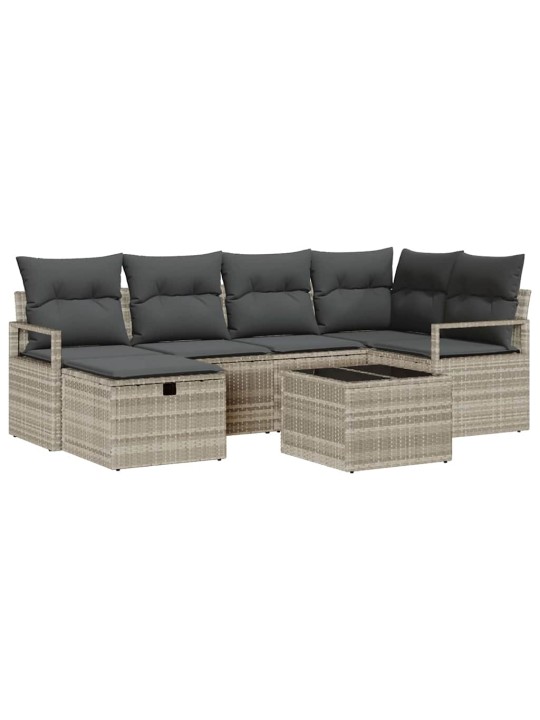 Aia diivanikomplekt padjaga 7 tk helehall 232 x 122 x 85 cm