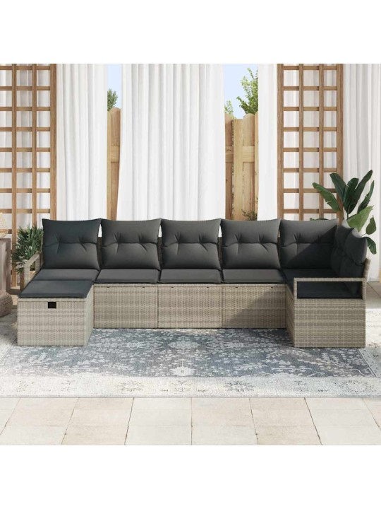 Aia diivanikomplekt padjaga 7 tk helehall 287 x 122 x 85 cm
