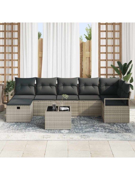 Aia diivanikomplekt padjaga 8 tk helehall 287 x 122 x 85 cm
