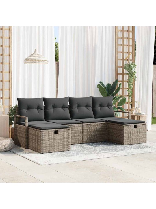 Aia diivanikomplekt 6 tk hall 230 x 117 x 85 cm polürooster