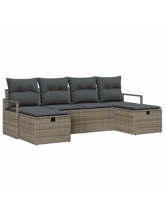 Aia diivanikomplekt 6 tk hall 230 x 117 x 85 cm polürooster
