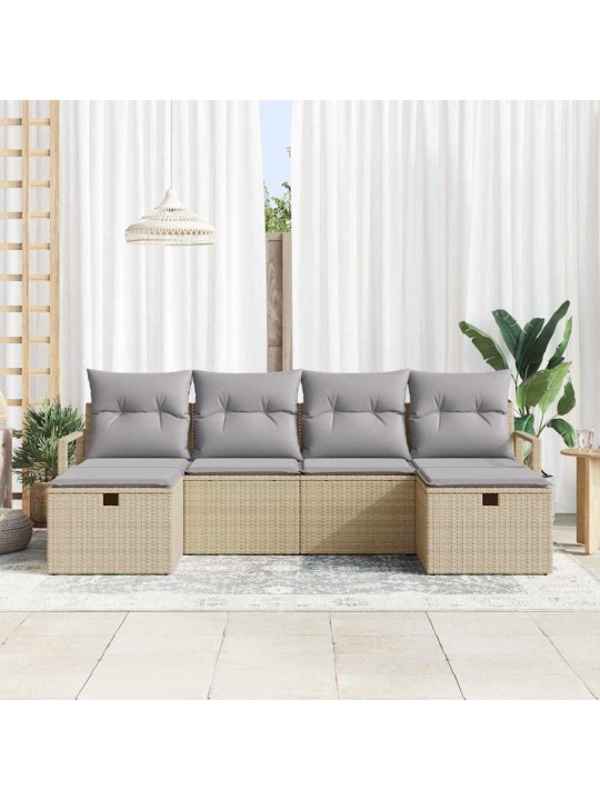 Aia diivanikomplekt 6 tk beež ja helehall 230 x 117 x 85 cm