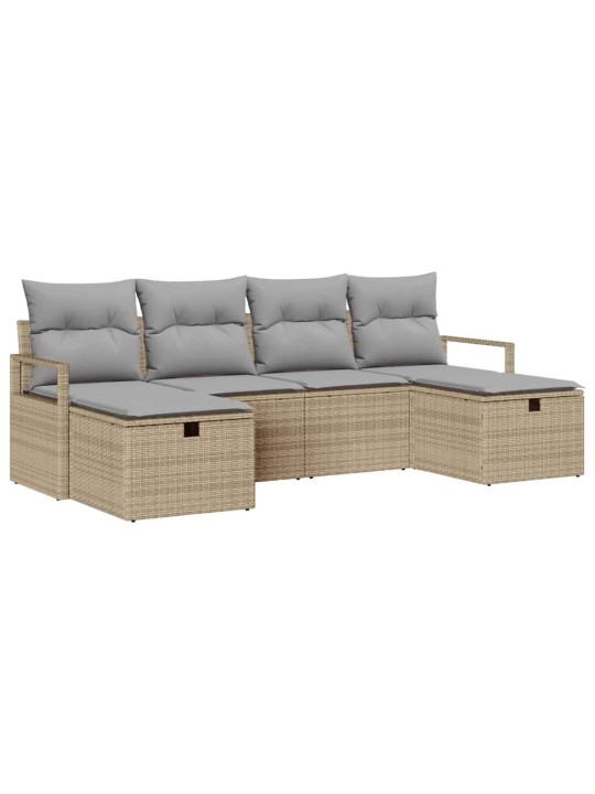 Aia diivanikomplekt 6 tk beež ja helehall 230 x 117 x 85 cm