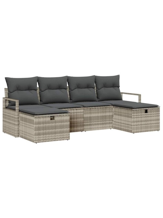 Aia diivanikomplekt padjaga 6 tk helehall 230 x 117 x 85 cm