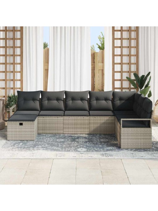 Aia diivanikomplekt padjaga 8 tk helehall 287 x 177 x 85 cm