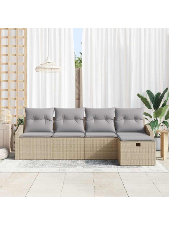 Aia diivanikomplekt 5 tk beež 233 x 117 x 85 cm polürooster