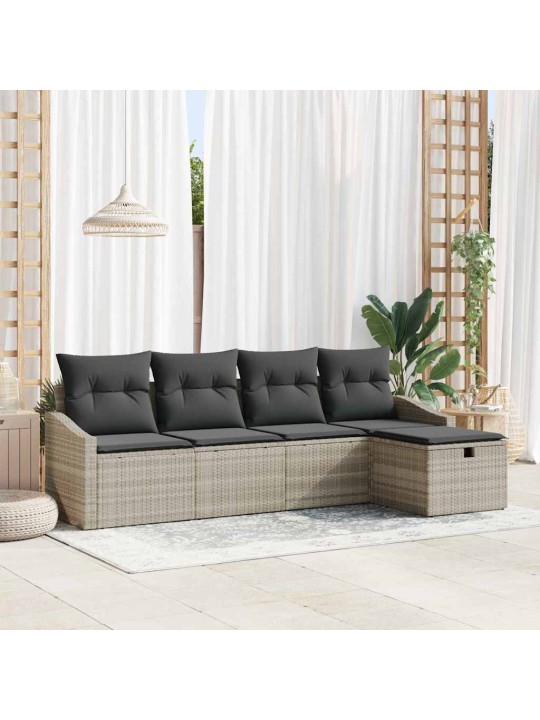 Aia diivanikomplekt padjaga 5 tk helehall 233 x 117 x 85 cm