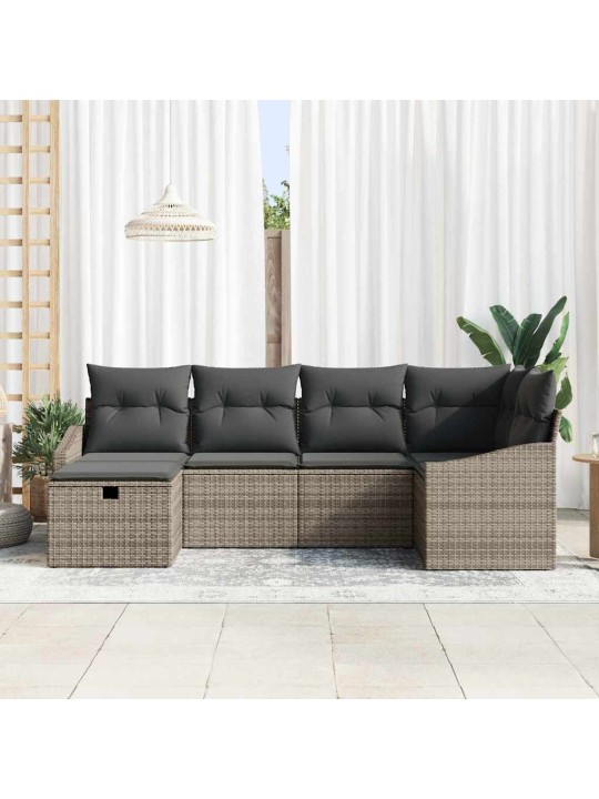 Aia diivanikomplekt 6 tk hall 55 x 62 x 69 cm polürooster